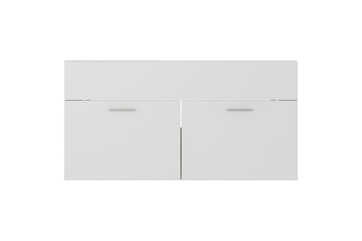 Allaskaappi valkoinen ja Sonoma-tammi 90x38,5x46 cm - Beige - Allaskaappi