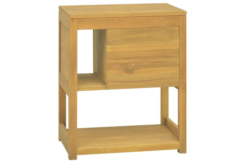 Kylpyhuoneen kaappi 60x40x75 cm täysi tiikki - Ruskea - Talo & remontointi - Keittiö & kylpyhuone - Kylpyhuone - Kylpyhuonekalusteet - Allaskaappi