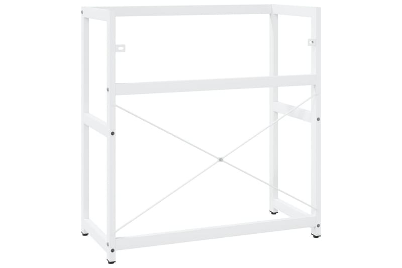 Kylpyhuoneen pesualtaan kehys valkoinen 79x38x83 cm rauta - Valkoinen - Talo & remontointi - Keittiö & kylpyhuone - Kylpyhuone - Kylpyhuonekalusteet - Allaskaappi