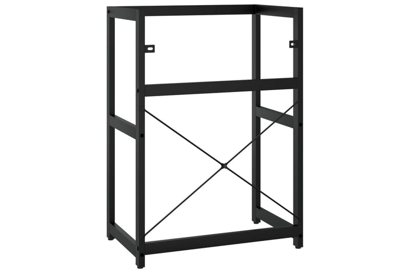 Kylpyhuoneen pesualtaan kehys musta 59x38x83 cm rauta - Musta - Talo & remontointi - Keittiö & kylpyhuone - Kylpyhuone - Kylpyhuonekalusteet - Allaskaappi
