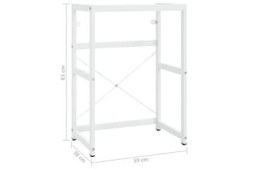Kylpyhuoneen pesualtaan kehys valkoinen 59x38x83 cm rauta - Valkoinen - Talo & remontointi - Keittiö & kylpyhuone - Kylpyhuone - Kylpyhuonekalusteet - Allaskaappi