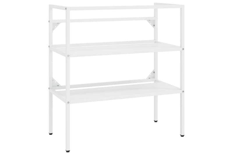 Kylpyhuoneen pesualtaan kehys valkoinen 79x38x83 cm rauta - Valkoinen - Talo & remontointi - Keittiö & kylpyhuone - Kylpyhuone - Kylpyhuonekalusteet - Allaskaappi