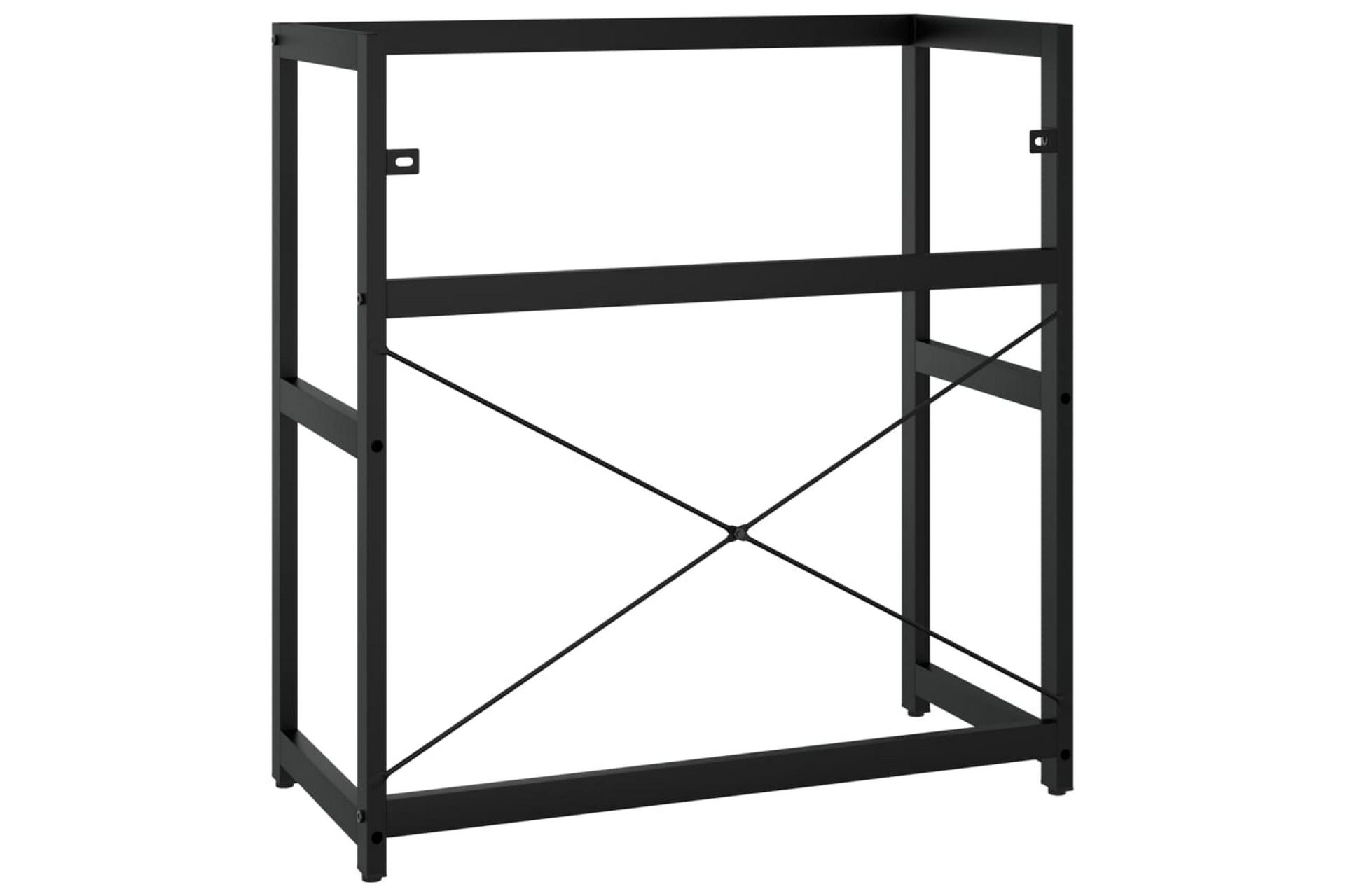 Kylpyhuoneen pesualtaan kehys musta 79x38x83 cm rauta - Musta - Talo & remontointi - Keittiö & kylpyhuone - Kylpyhuone - Kylpyhuonekalusteet - Allaskaappi