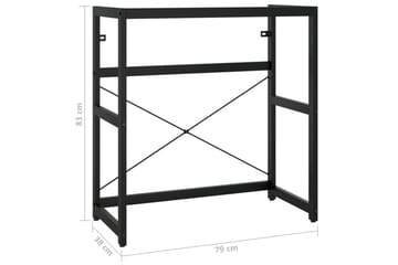 Kylpyhuoneen pesualtaan kehys musta 79x38x83 cm rauta - Musta - Talo & remontointi - Keittiö & kylpyhuone - Kylpyhuone - Kylpyhuonekalusteet - Allaskaappi