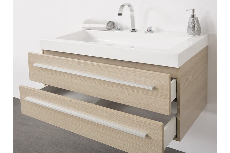 Kylpyhuonekalusteet Barcelona 47x100 cm - Beige - Talo & remontointi - Keittiö & kylpyhuone - Kylpyhuone - Kylpyhuonekalusteet - Allaskaappi
