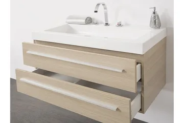 Kylpyhuonekalusteet Barcelona 47x100 cm - Beige - Talo & remontointi - Keittiö & kylpyhuone - Kylpyhuone - Kylpyhuonekalusteet - Allaskaappi