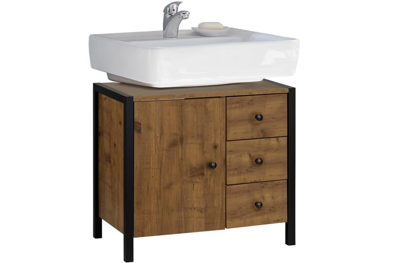 Pesuallas Canford 60 cm - Ruskea/Musta - Talo & remontointi - Keittiö & kylpyhuone - Kylpyhuone - Kylpyhuonekalusteet - Allaskaappi