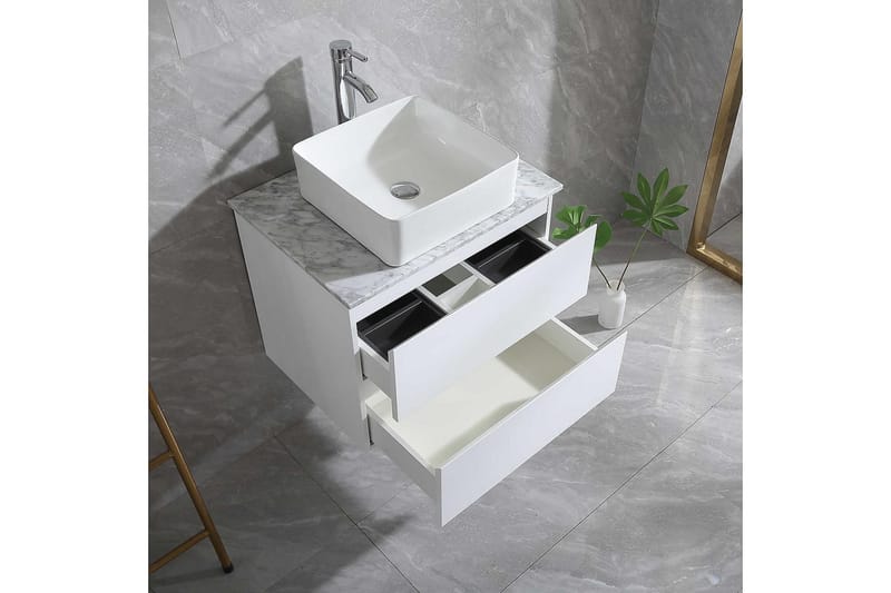 Pesuallaskaappi Bathlife Extas Valkoinen - MDF - Talo & remontointi - Keittiö & kylpyhuone - Kylpyhuone - Kylpyhuonekalusteet - Allaskaappi