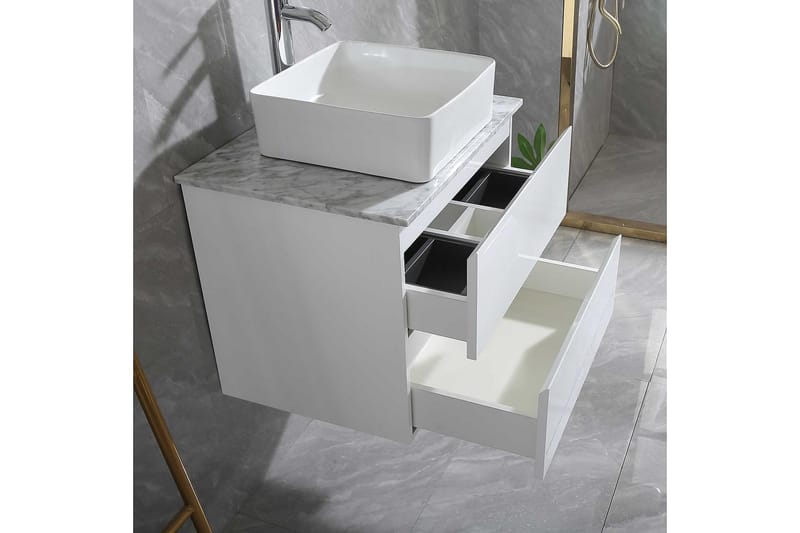 Pesuallaskaappi Bathlife Extas Valkoinen - MDF - Talo & remontointi - Keittiö & kylpyhuone - Kylpyhuone - Kylpyhuonekalusteet - Allaskaappi
