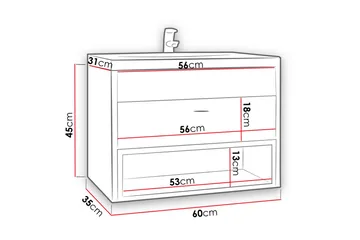 Pesuallaskaappi Kahambwe - Valkoinen - Talo & remontointi - Keittiö & kylpyhuone - Kylpyhuone - Kylpyhuonekalusteet - Allaskaappi