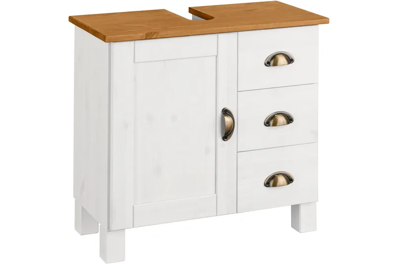 Pesuallaskaappi Mohaklina, Valkoinen/Ruskea