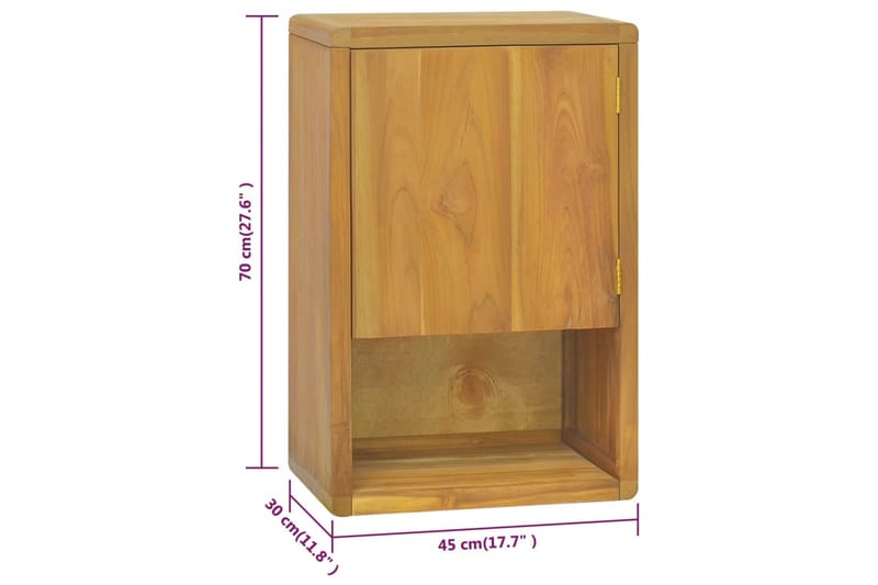 Seinäkiinnitettävä kylpyhuoneen kaappi 45x30x70 cm täysi tii - Talo & remontointi - Keittiö & kylpyhuone - Kylpyhuone - Kylpyhuonekalusteet - Allaskaappi