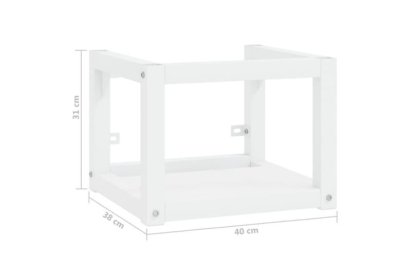 Seinäkiinnitettävä pesualtaan kehys valkoinen 40x38x31 cm ra - Valkoinen - Talo & remontointi - Keittiö & kylpyhuone - Kylpyhuone - Kylpyhuonekalusteet - Allaskaappi