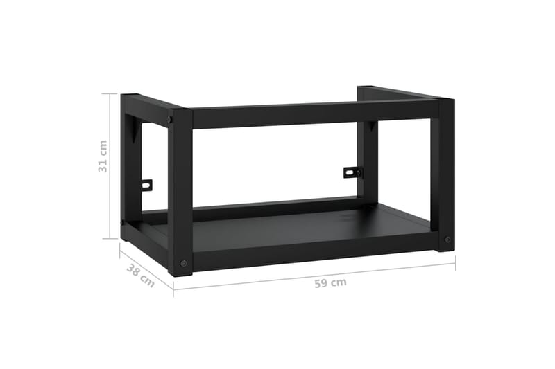 Seinäkiinnitettävä pesualtaan kehys 59x38x31 cm rauta - Musta - Talo & remontointi - Keittiö & kylpyhuone - Kylpyhuone - Kylpyhuonekalusteet - Allaskaappi