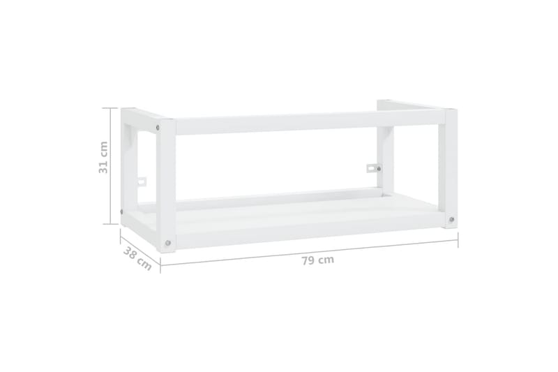 Seinäkiinnitettävä pesualtaan kehys valkoinen 79x38x31 cm ra - Valkoinen - Talo & remontointi - Keittiö & kylpyhuone - Kylpyhuone - Kylpyhuonekalusteet - Allaskaappi