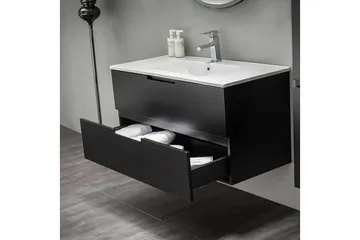 Tvättställsskåp Bathlife Svart - Talo & remontointi - Keittiö & kylpyhuone - Kylpyhuone - Kylpyhuonekalusteet - Allaskaappi