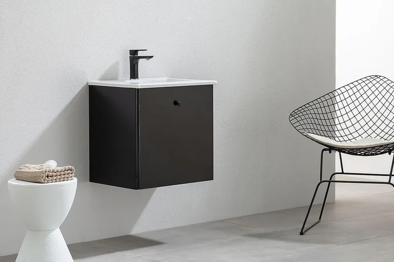 Tvättställsskåp Bathlife Svart