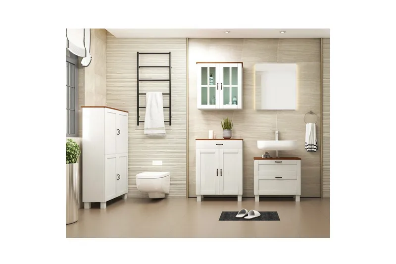 Allaskaappi Alby 1 laatikko, Valkoinen/Hunaja - 1 laatikko, Valkoinen/Hunaja - Talo & remontointi - Keittiö & kylpyhuone - Kylpyhuone - Kylpyhuonekalusteet - Kylpyhuonekaapit