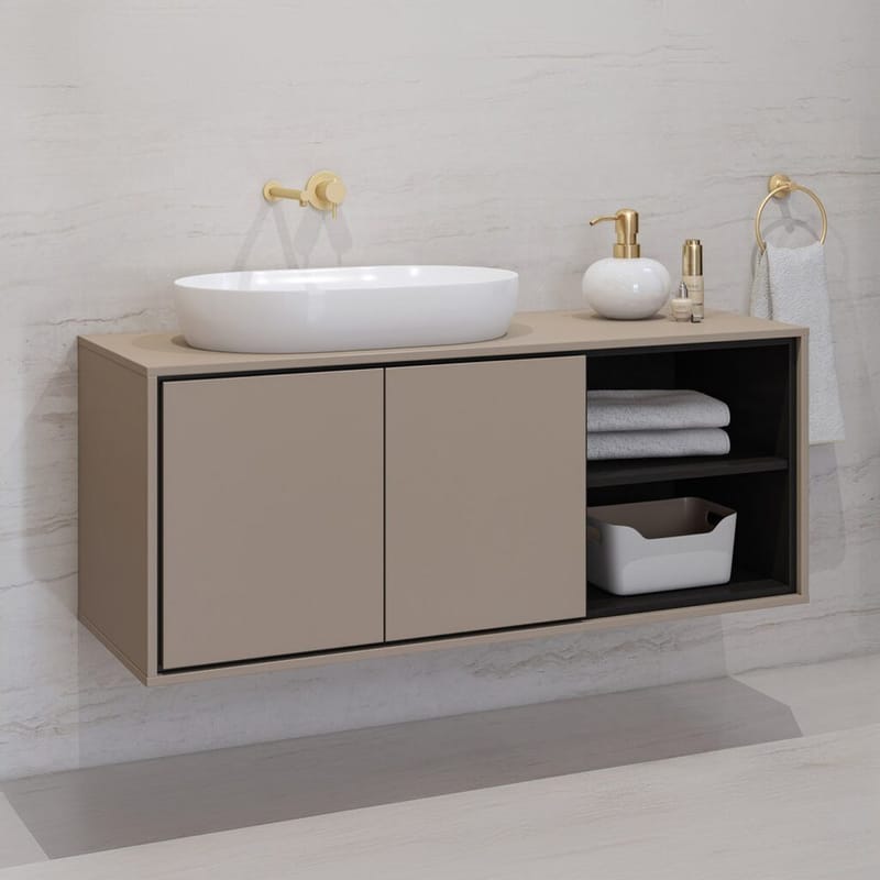 Allaskaappi Irvine 2 ovea - Kongo, 120 cm - Talo & remontointi - Keittiö & kylpyhuone - Kylpyhuone - Kylpyhuonekalusteet - Seinäkaappi & korkea kaappi