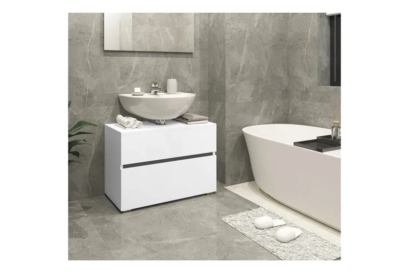 Allaskaappi Wisla 80x35x55 cm, Valkoinen - 80x35x55 cm, Valkoinen - Talo & remontointi - Keittiö & kylpyhuone - Kylpyhuone - Kylpyhuonekalusteet - Kylpyhuonekaapit