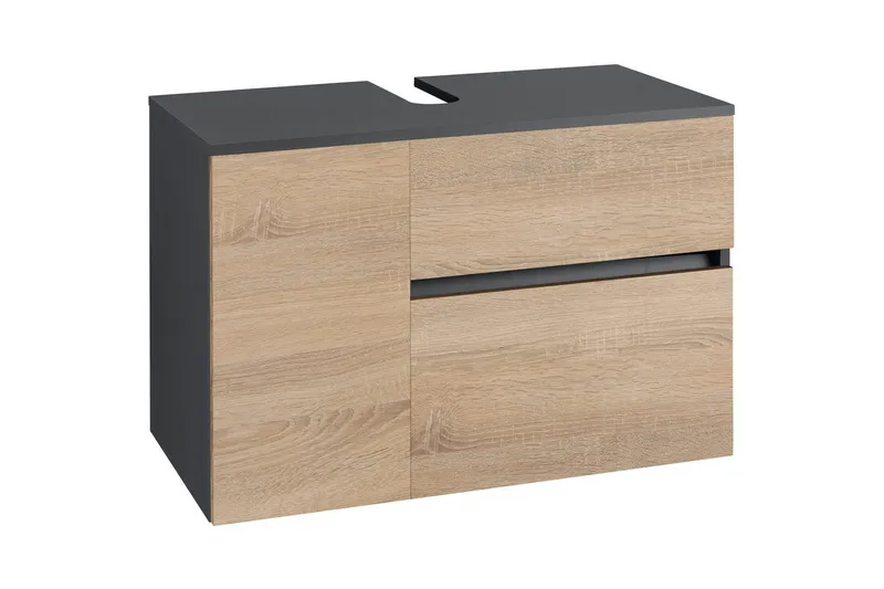 Allaskaappi Wisla 80x45x53 cm, Antrasiitti/Tammi, 80x45x53 cm, Antrasiitti/Tammi