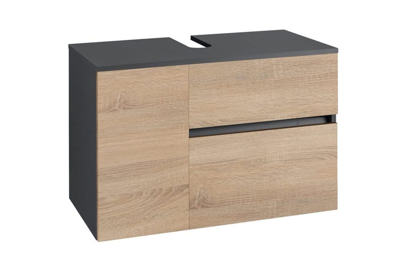Allaskaappi Wisla 80x45x53 cm, Antrasiitti/Tammi, 80x45x53 cm, Antrasiitti/Tammi