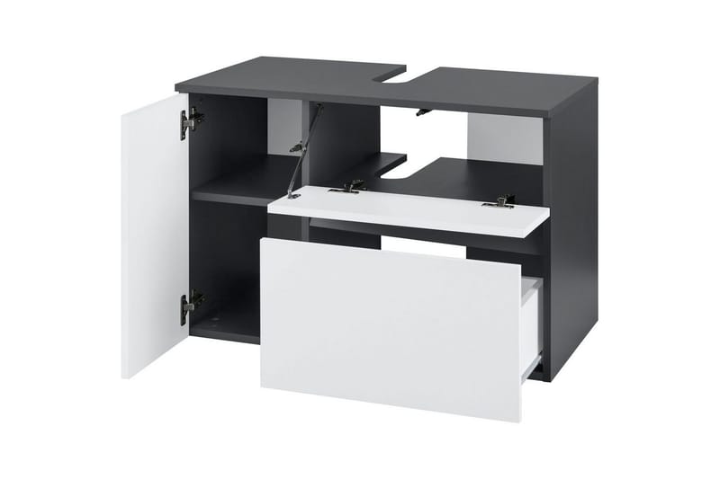 Allaskaappi Wisla 80x45x53 cm, Antrasiitti/Valkoinen - 80x45x53 cm, Antrasiitti/Valkoinen - Talo & remontointi - Keittiö & kylpyhuone - Kylpyhuone - Kylpyhuonekalusteet - Kylpyhuonekaapit
