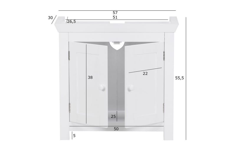 Allaskaappi Wohnling King Lakattu MDF 2 ovea moderni - Talo & remontointi - Keittiö & kylpyhuone - Kylpyhuone - Kylpyhuonekalusteet - Seinäkaappi & korkea kaappi