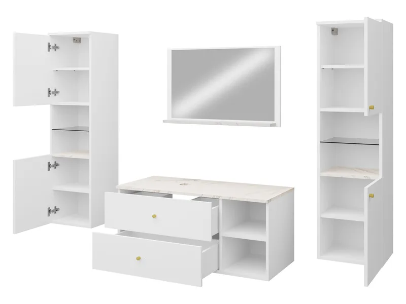 Askersund Kylpyhuoneen kalustepaketti - Beige - Talo & remontointi - Keittiö & kylpyhuone - Kylpyhuone - Kylpyhuonekalusteet - Kylpyhuonekalustepaketit