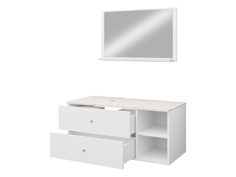 Askersund Kylpyhuoneen kalustepaketti - Beige - Talo & remontointi - Keittiö & kylpyhuone - Kylpyhuone - Kylpyhuonekalusteet - Kylpyhuonekalustepaketit