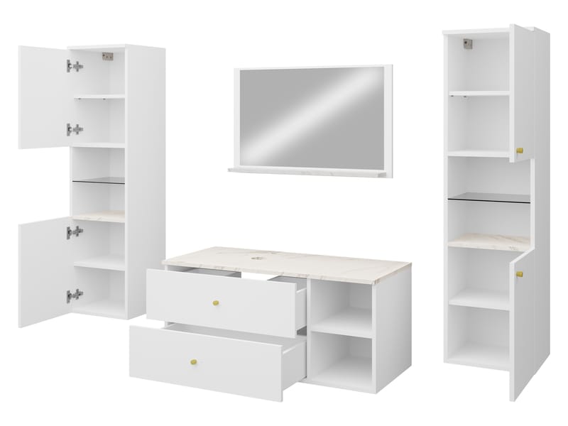 Askersund Kylpyhuoneen kalustepaketti - Beige - Talo & remontointi - Keittiö & kylpyhuone - Kylpyhuone - Kylpyhuonekalusteet - Kylpyhuonekalustepaketit