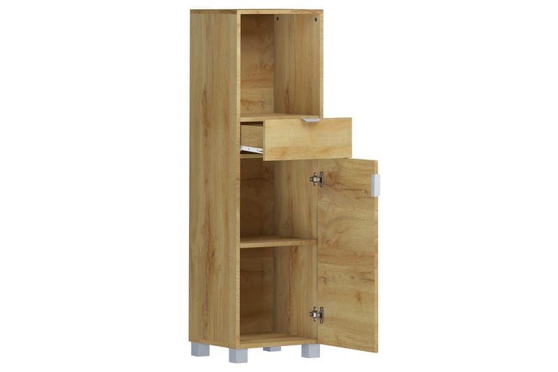 Atlas Korkea kaappi kylpyhuoneeseen 129x38x36 cm - Luonto - Talo & remontointi - Keittiö & kylpyhuone - Kylpyhuone - Kylpyhuonekalusteet - Kylpyhuonekaapit