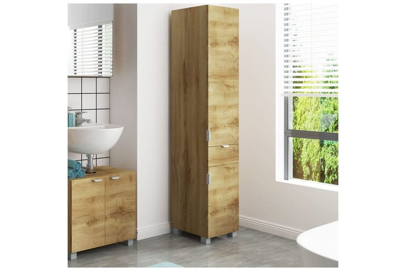 Atlas Korkea kaappi Kylpyhuoneeseen 181x38x36 cm - Luonto - Talo & remontointi - Keittiö & kylpyhuone - Kylpyhuone - Kylpyhuonekalusteet - Kylpyhuonekaapit