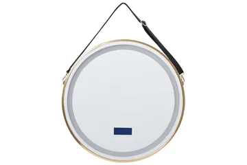 Badrumsspegel med LED Beliani Darois GOLD||Black - Talo & remontointi - Keittiö & kylpyhuone - Kylpyhuone - Kylpyhuonekalusteet - Kylpyhuoneen peilit