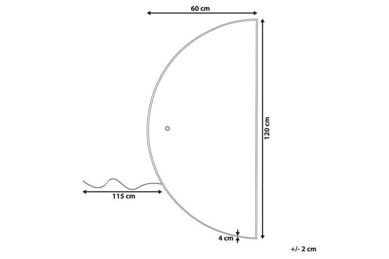 Badrumsspegel med LED Beliani Loue 60x4x120 cm Silver - Talo & remontointi - Keittiö & kylpyhuone - Kylpyhuone - Kylpyhuonekalusteet - Kylpyhuoneen peilit