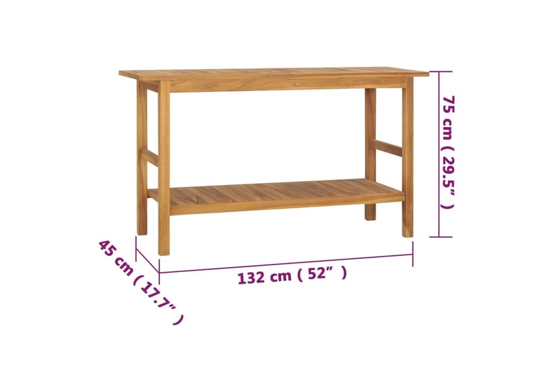 beBasic Kylpyhuoneen allaskaappi täysi tiikki 132x45x75 cm - Ruskea - Talo & remontointi - Keittiö & kylpyhuone - Kylpyhuone - Kylpyhuonekalusteet - Kylpyhuonekaapit