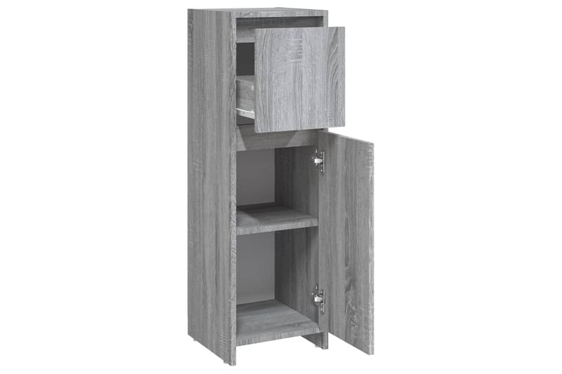 beBasic Kylpyhuoneen kaappi harmaa Sonoma 30x30x95 cm tekninen puu - Harmaa - Talo & remontointi - Keittiö & kylpyhuone - Kylpyhuone - Kylpyhuonekalusteet - Kylpyhuonekaapit