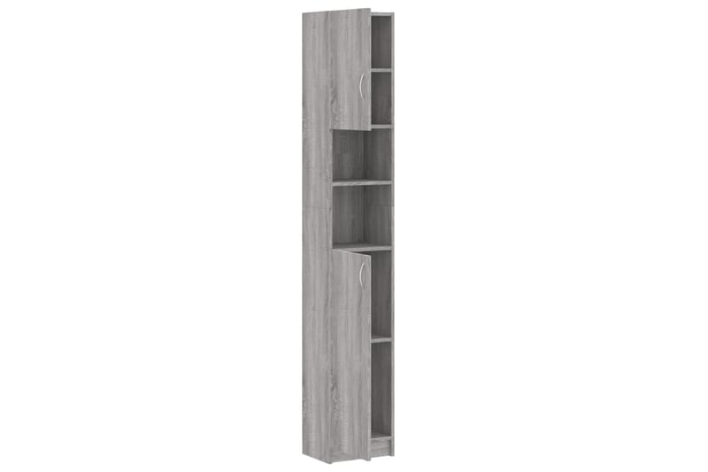 beBasic Kylpyhuoneen kaappi harmaa Sonoma 32x25,5x190 cm tekninen puu - Harmaa - Talo & remontointi - Keittiö & kylpyhuone - Kylpyhuone - Kylpyhuonekalusteet - Seinäkaappi & korkea kaappi