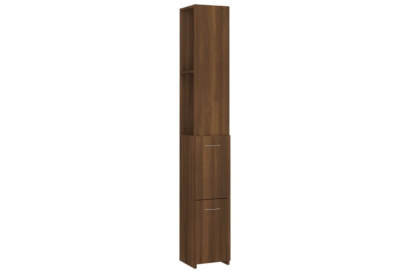 beBasic Kylpyhuoneen kaappi ruskea tammi 25x25x170 cm tekninen puu - Ruskea - Talo & remontointi - Keittiö & kylpyhuone - Kylpyhuone - Kylpyhuonekalusteet - Seinäkaappi & korkea kaappi