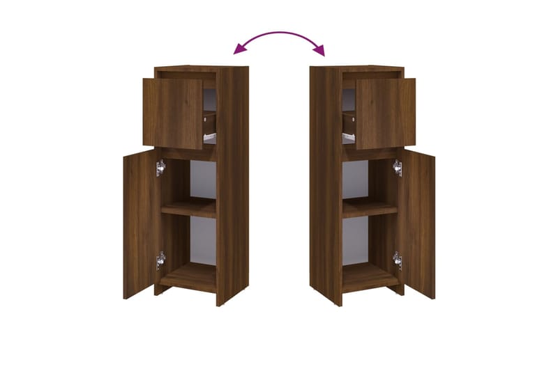 beBasic Kylpyhuoneen kaappi ruskea tammi 30x30x95 cm tekninen puu - Ruskea - Talo & remontointi - Keittiö & kylpyhuone - Kylpyhuone - Kylpyhuonekalusteet - Kylpyhuonekaapit