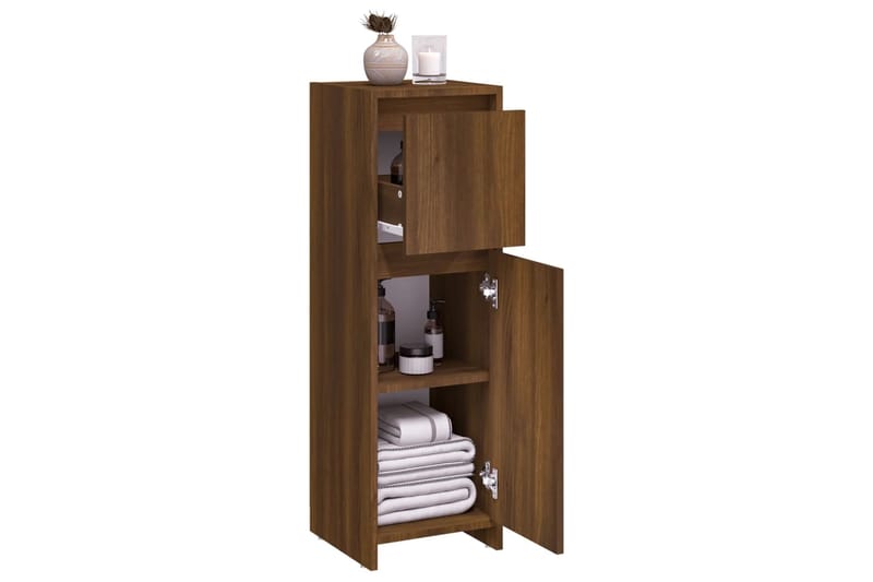 beBasic Kylpyhuoneen kaappi ruskea tammi 30x30x95 cm tekninen puu - Ruskea - Talo & remontointi - Keittiö & kylpyhuone - Kylpyhuone - Kylpyhuonekalusteet - Kylpyhuonekaapit