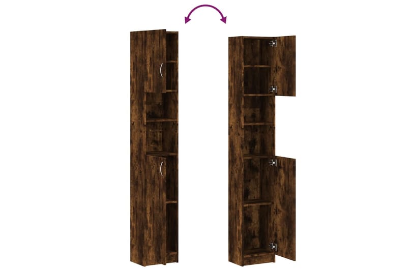 beBasic Kylpyhuoneen kaappi savutammi 32x25,5x190 cm tekninen puu - Ruskea - Talo & remontointi - Keittiö & kylpyhuone - Kylpyhuone - Kylpyhuonekalusteet - Seinäkaappi & korkea kaappi