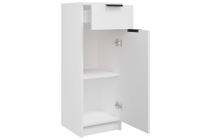 beBasic Kylpyhuoneen kaappi valkoinen 32x34x90 cm tekninen puu - Valkoinen - Kylpyhuonekaapit