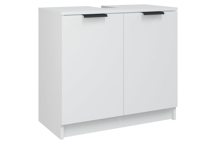 beBasic Kylpyhuoneen kaappi valkoinen 64,5x33,5x59 cm tekninen puu - Valkoinen - Kylpyhuonekaapit