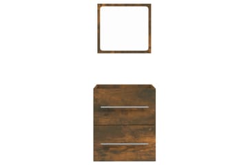 beBasic Kylpyhuoneen kaappi peilillä savutammi 41x38,5x48 cm - Ruskea - Talo & remontointi - Keittiö & kylpyhuone - Kylpyhuone - Kylpyhuonekalusteet - Kylpyhuonekaapit