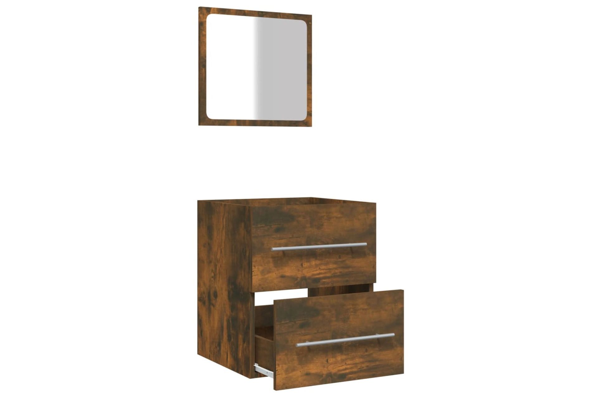 beBasic Kylpyhuoneen kaappi peilillä savutammi 41x38,5x48 cm - Ruskea - Talo & remontointi - Keittiö & kylpyhuone - Kylpyhuone - Kylpyhuonekalusteet - Kylpyhuonekaapit