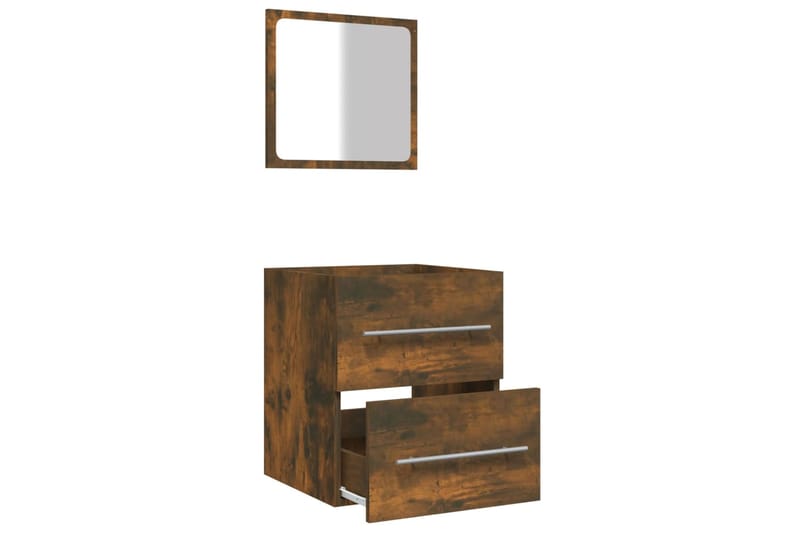 beBasic Kylpyhuoneen kaappi peilillä savutammi 41x38,5x48 cm - Ruskea - Talo & remontointi - Keittiö & kylpyhuone - Kylpyhuone - Kylpyhuonekalusteet - Kylpyhuonekaapit