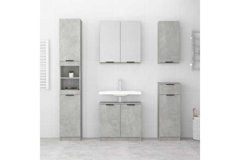 beBasic Seinäkiinnitettävä kylpyhuoneen kaappi harmaa 32x20x67 cm - Harmaa - Talo & remontointi - Keittiö & kylpyhuone - Kylpyhuone - Kylpyhuonekalusteet - Kylpyhuonekaapit