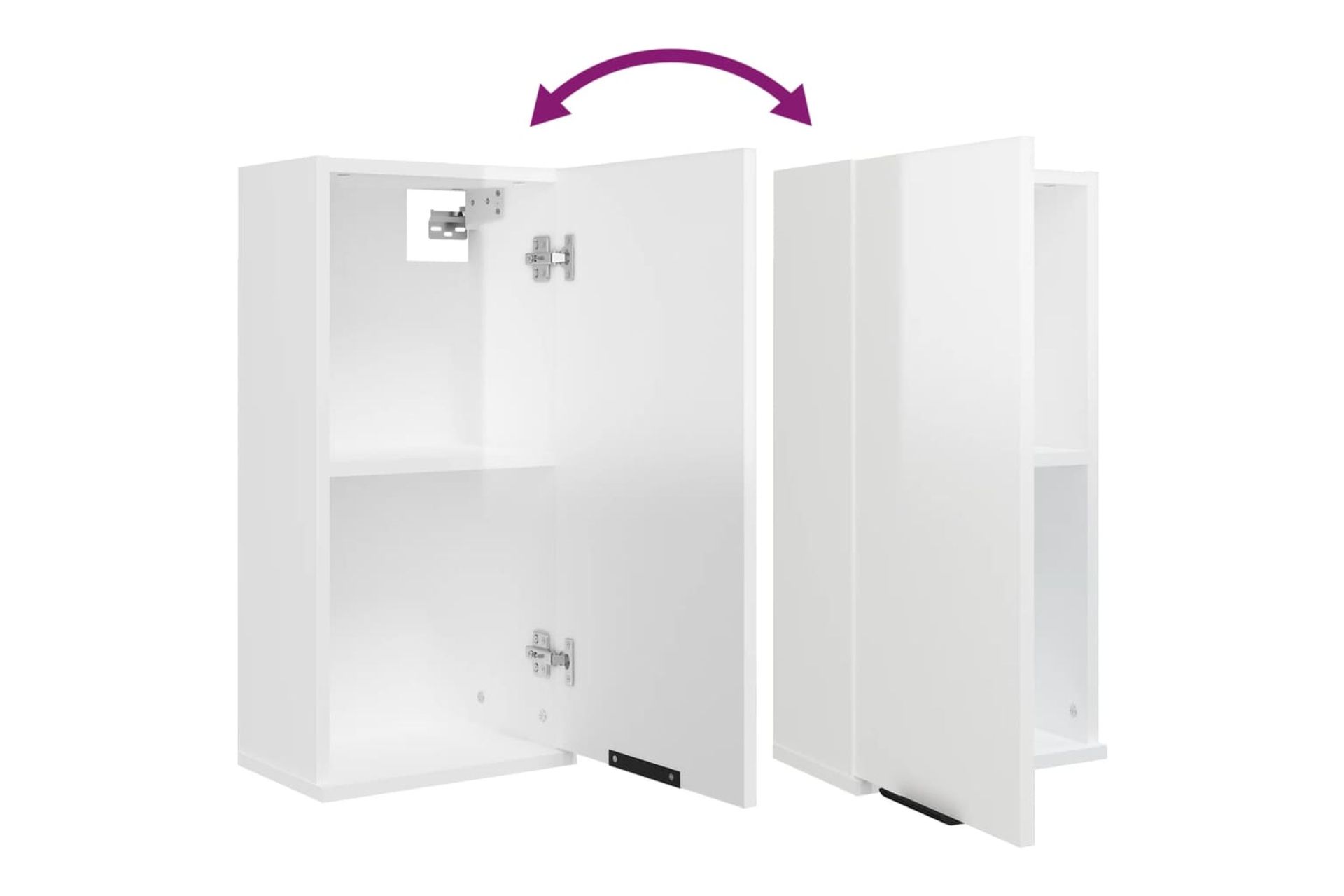 beBasic Seinäkiinnitettävä kylpyhuoneen kaappi korkeak valk 32x20x67 cm - Valkoinen - Talo & remontointi - Keittiö & kylpyhuone - Kylpyhuone - Kylpyhuonekalusteet - Kylpyhuonekaapit