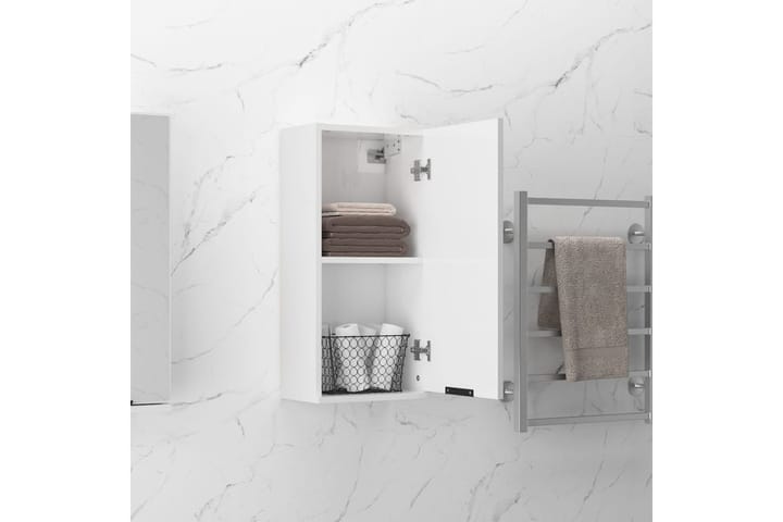 beBasic Seinäkiinnitettävä kylpyhuoneen kaappi korkeak valk 32x20x67 cm - Valkoinen - Kylpyhuoneekaappi valaistuksella - Seinäkaappi & korkea kaappi - Kylpyhuonekaapit